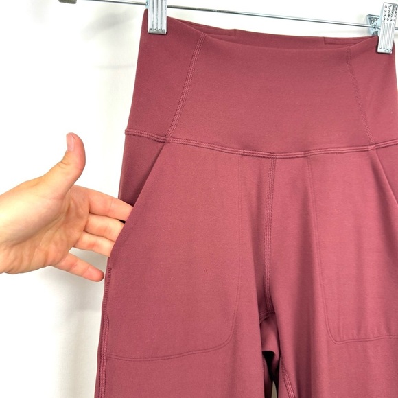 Lululemon Align Super High Rise Wide Leg Crop 23" Yoga Pants Mulled Wine Sz 2 - Picture 7 of 16